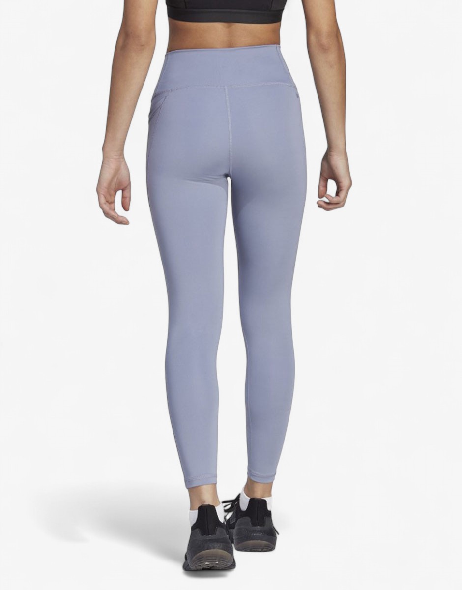ADIDAS Training Optime Stash Pocket High-Waisted 7/8 Leggings Purple