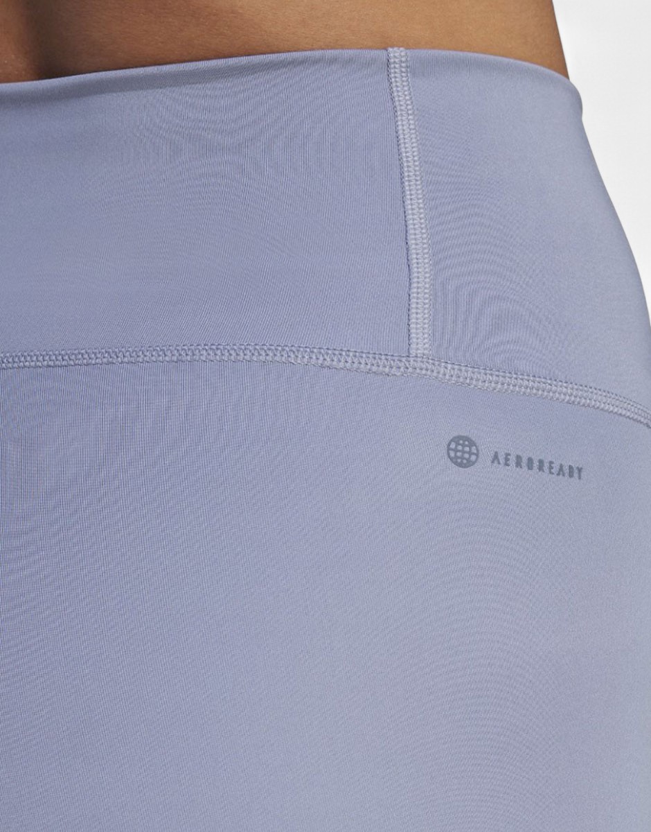 ADIDAS Training Optime Stash Pocket High-Waisted 7/8 Leggings Purple