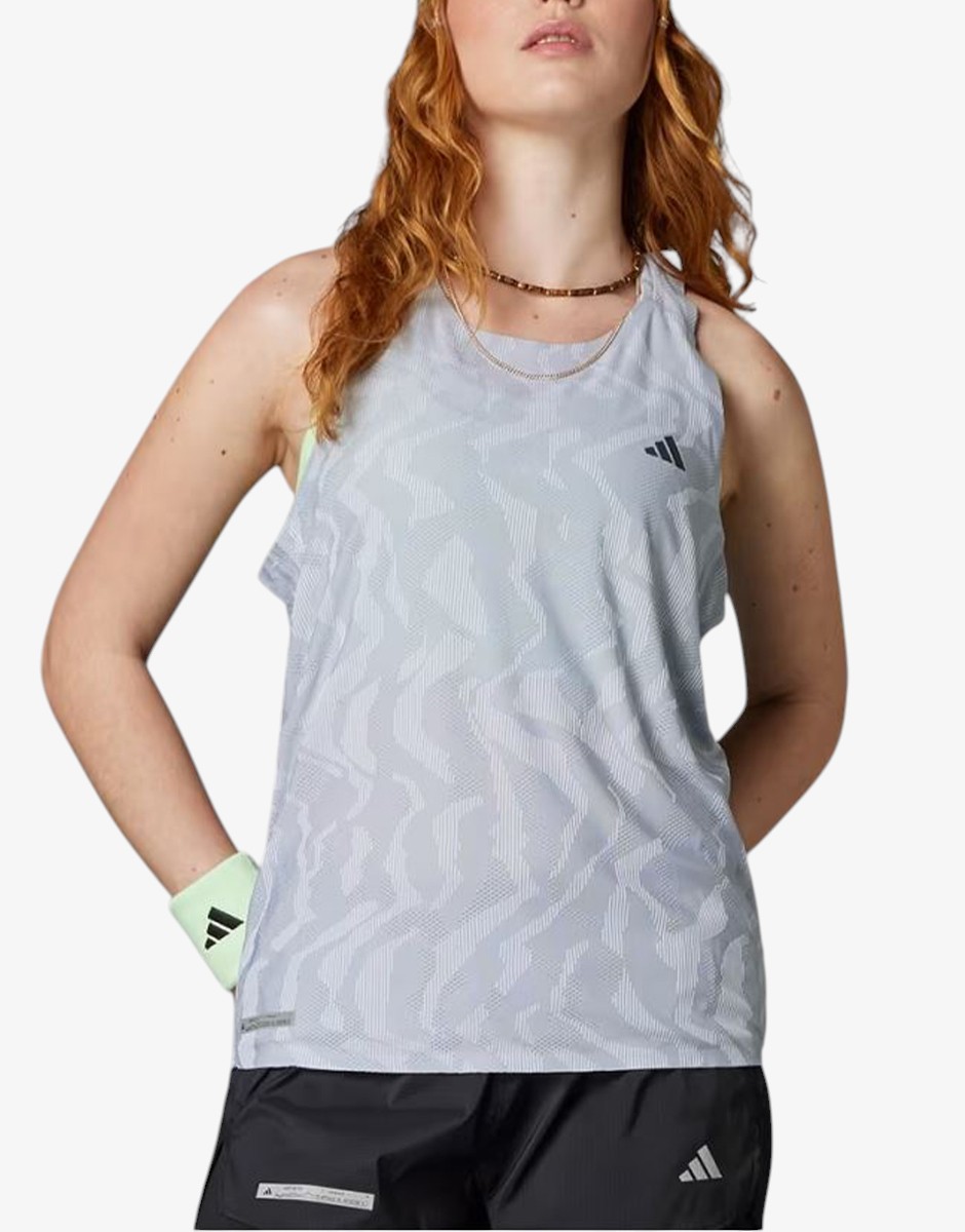 ADIDAS Ultimate HEAT RDY Engineered Running Tank Top Gray