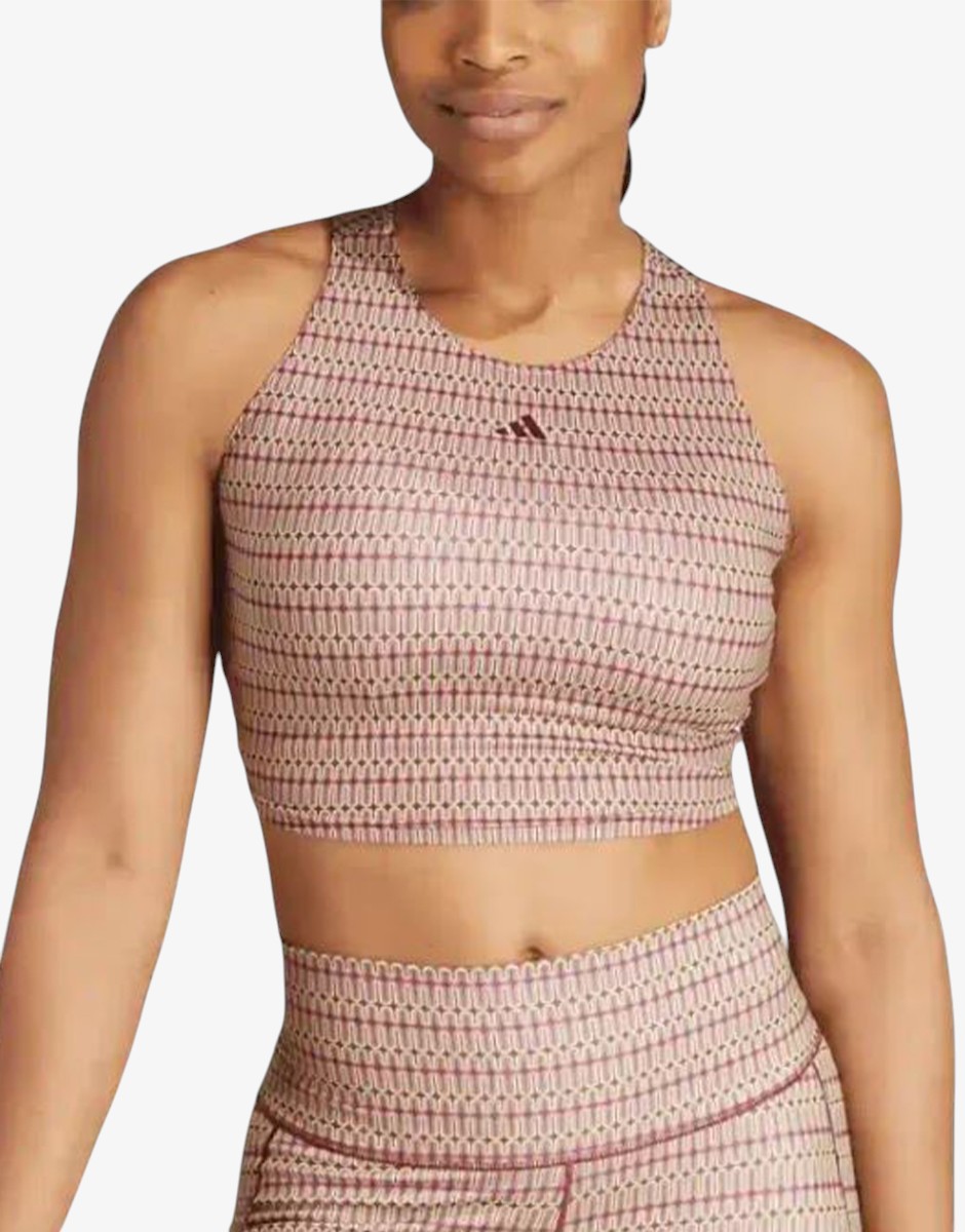 ADIDAS Yoga Studio Print Tank Top Red