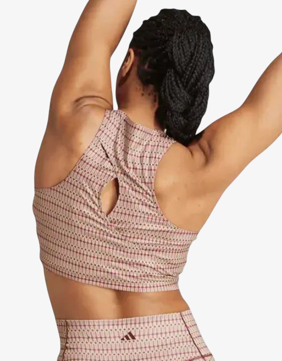 ADIDAS Yoga Studio Print Tank Top Red