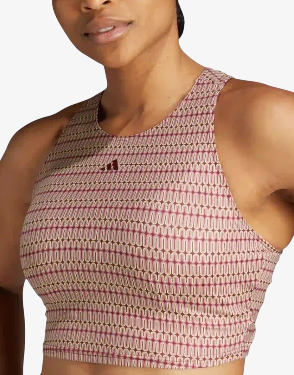 ADIDAS Yoga Studio Print Tank Top Red