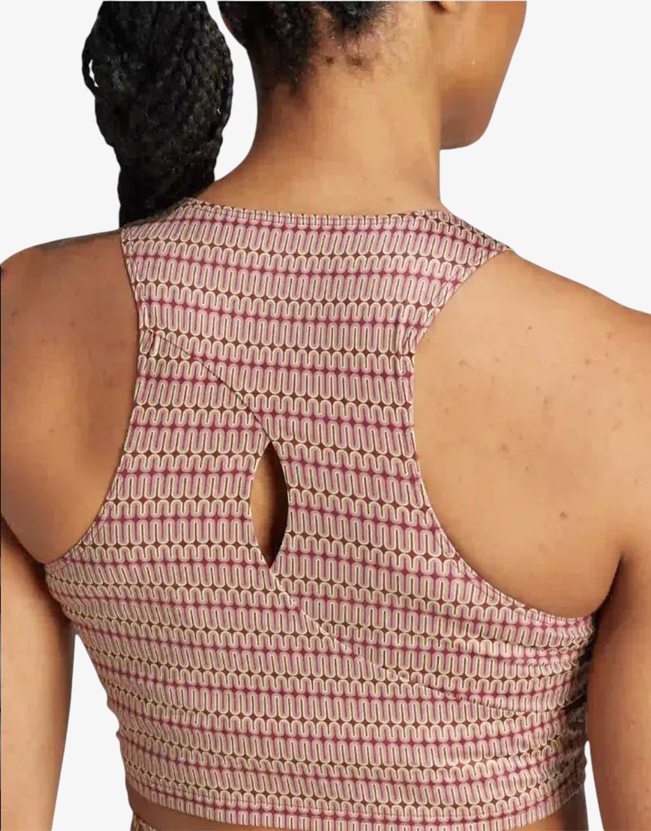 ADIDAS Yoga Studio Print Tank Top Red