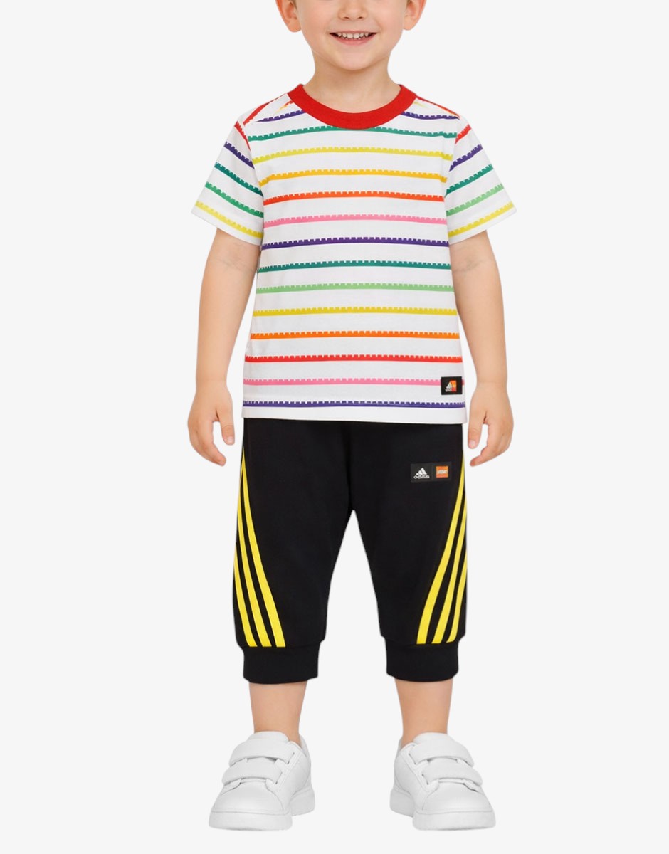 ADIDAS  x Classic Lego Tee And 3/4 Pants Set White/Multi