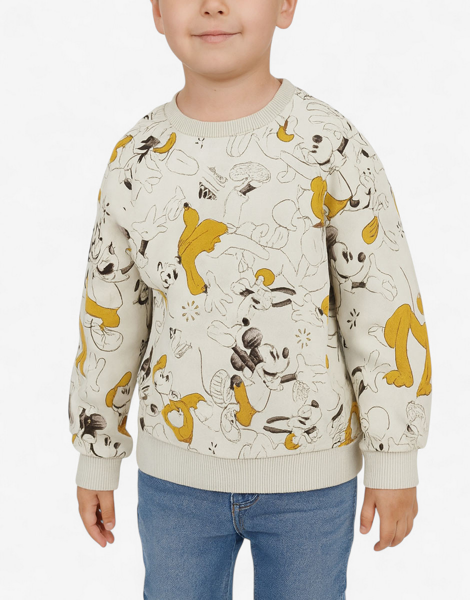 ADIDAS x Disney Mickey Mouse Sweatshirt Off White/Yellow