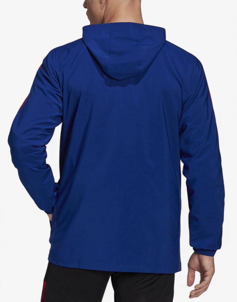 ADIDAS x FC Bayern Munchen Pre Match Hooded Jacket Blue