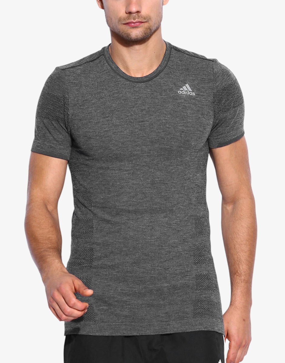 ADIDAS Adistar Primeknit Wool Running Tee Grey