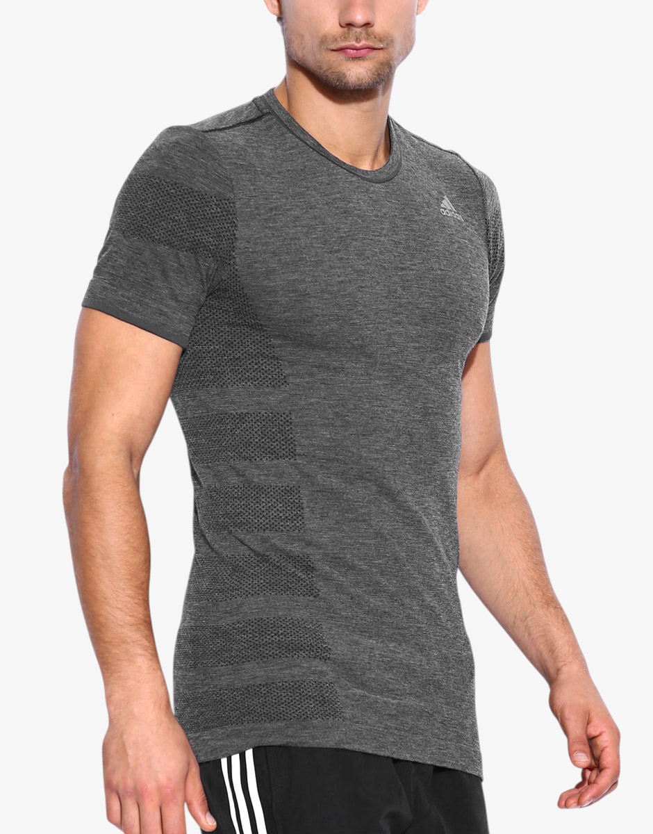 ADIDAS Adistar Primeknit Wool Running Tee Grey