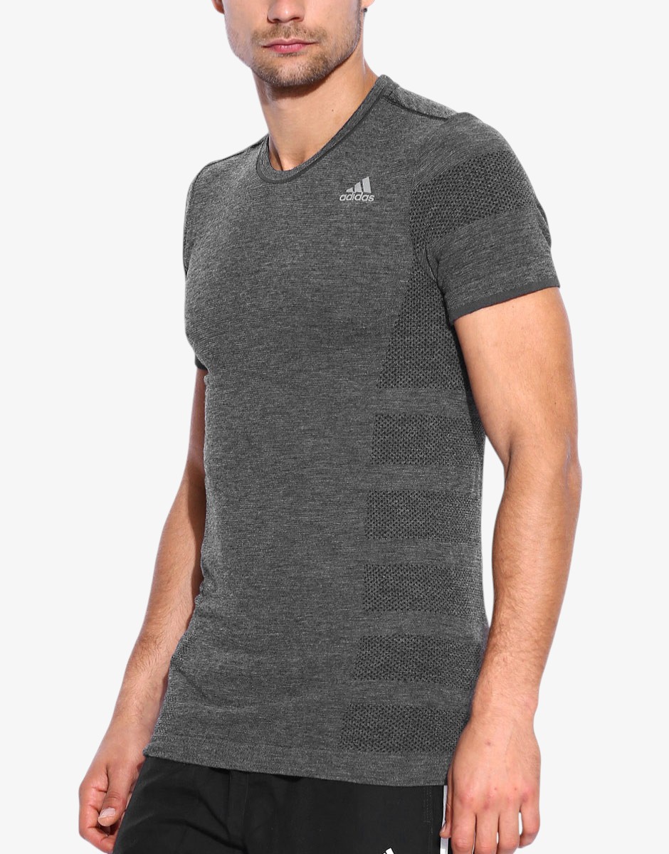 ADIDAS Adistar Primeknit Wool Running Tee Grey