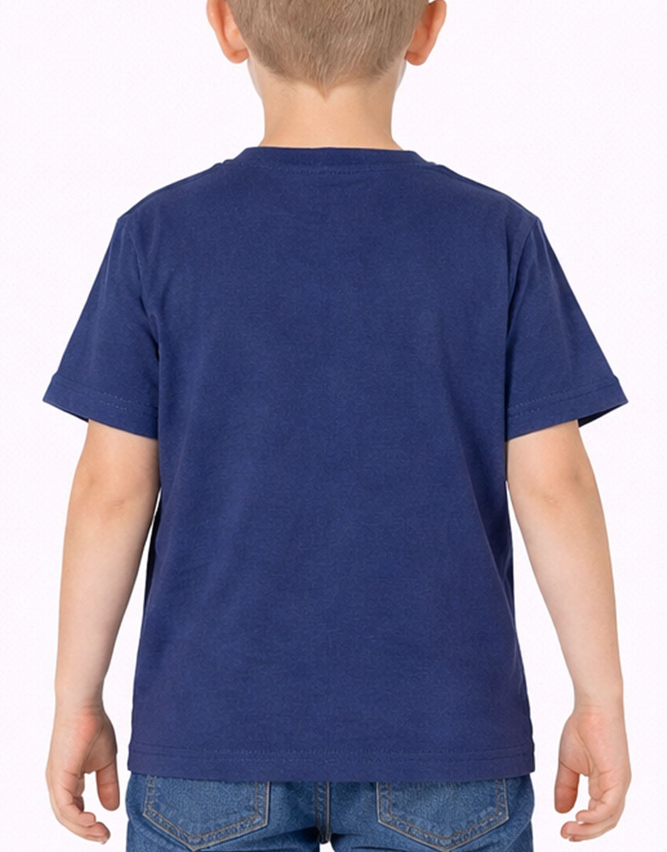 CHICCO Boys Four Wheels Are Better Tee Dark Blue