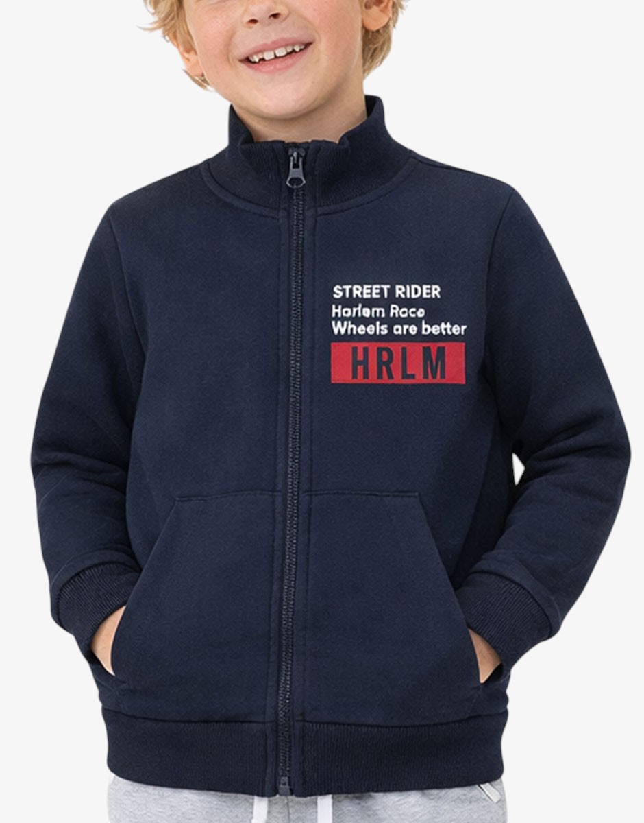 CHICCO Boys Full-Zip Track Top Dark Blue
