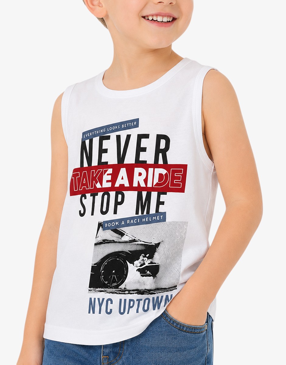 Chicco Boys Never Stop Me Tank White/Multi