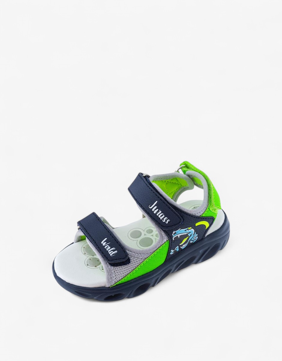 Chicoo Boys Sandals Dark Blue/Green