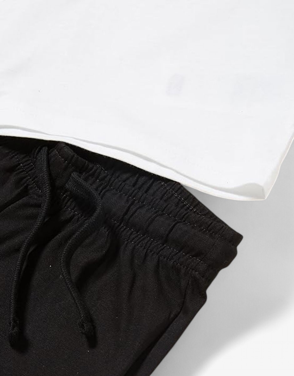 CHICCO Boys Shorts And Tank Top Set Black/White
