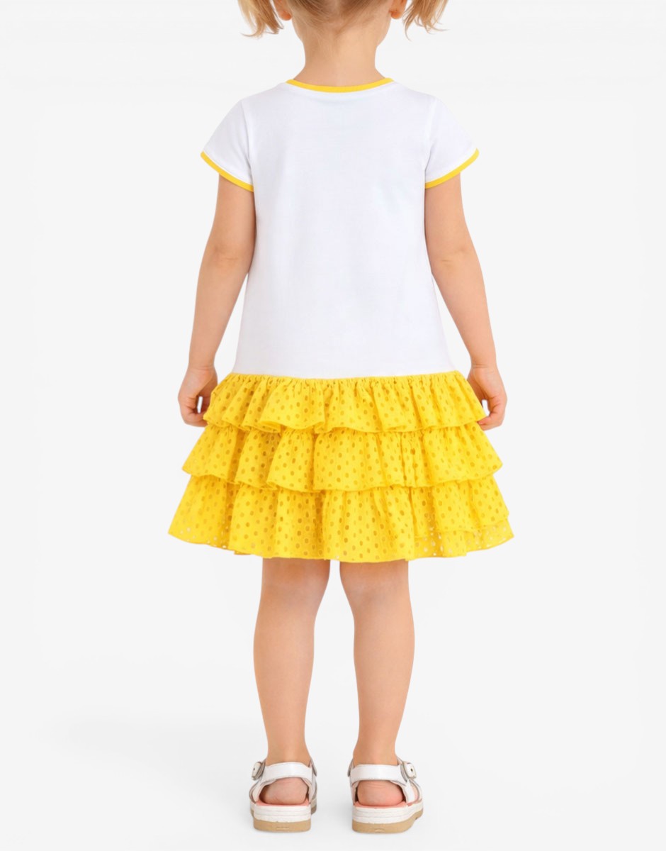CHICCO Girls Dress White/Yellow