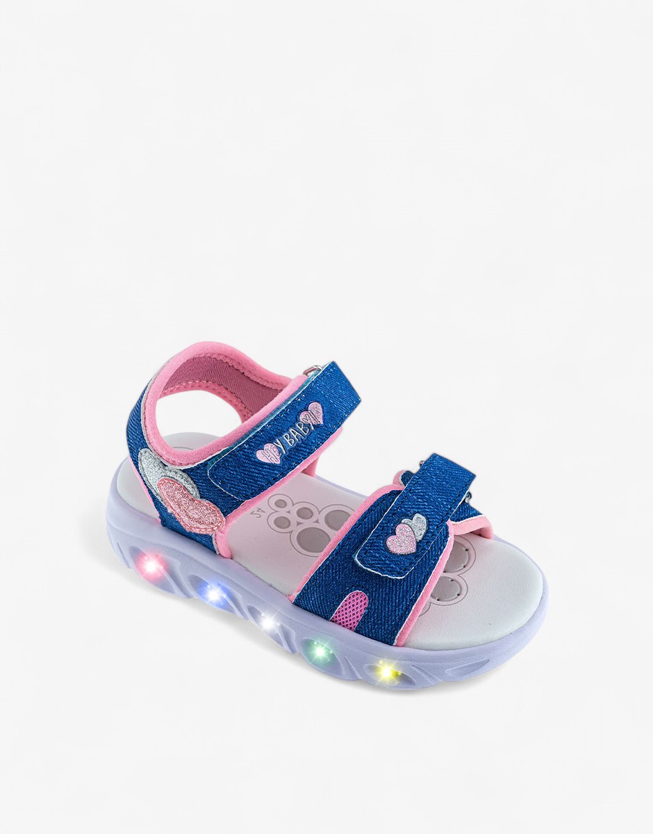 Chicco Girls Sandals Denim/Pink