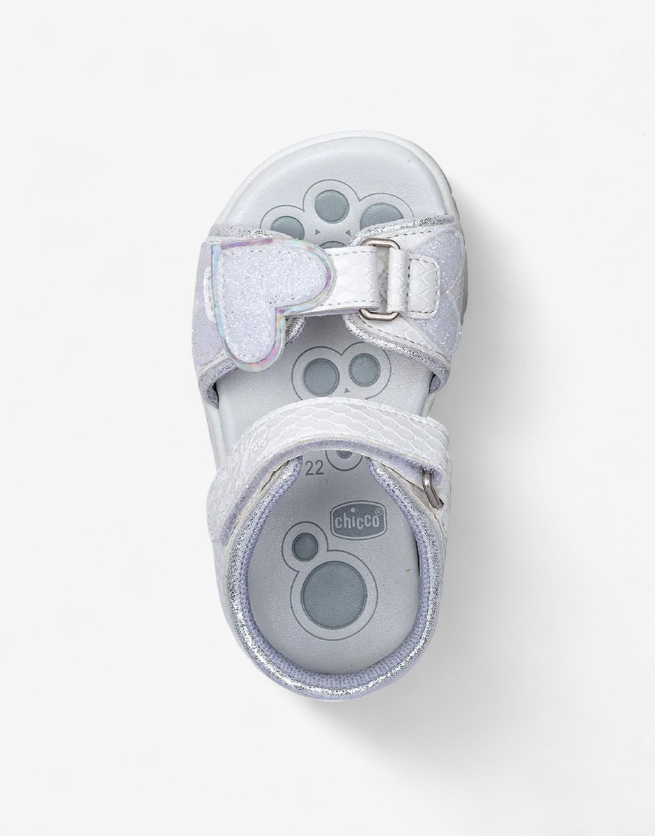 Chicco Girls Sandals White/Silver