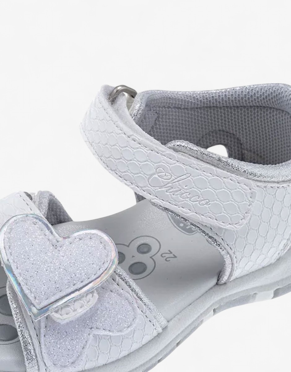 Chicco Girls Sandals White/Silver
