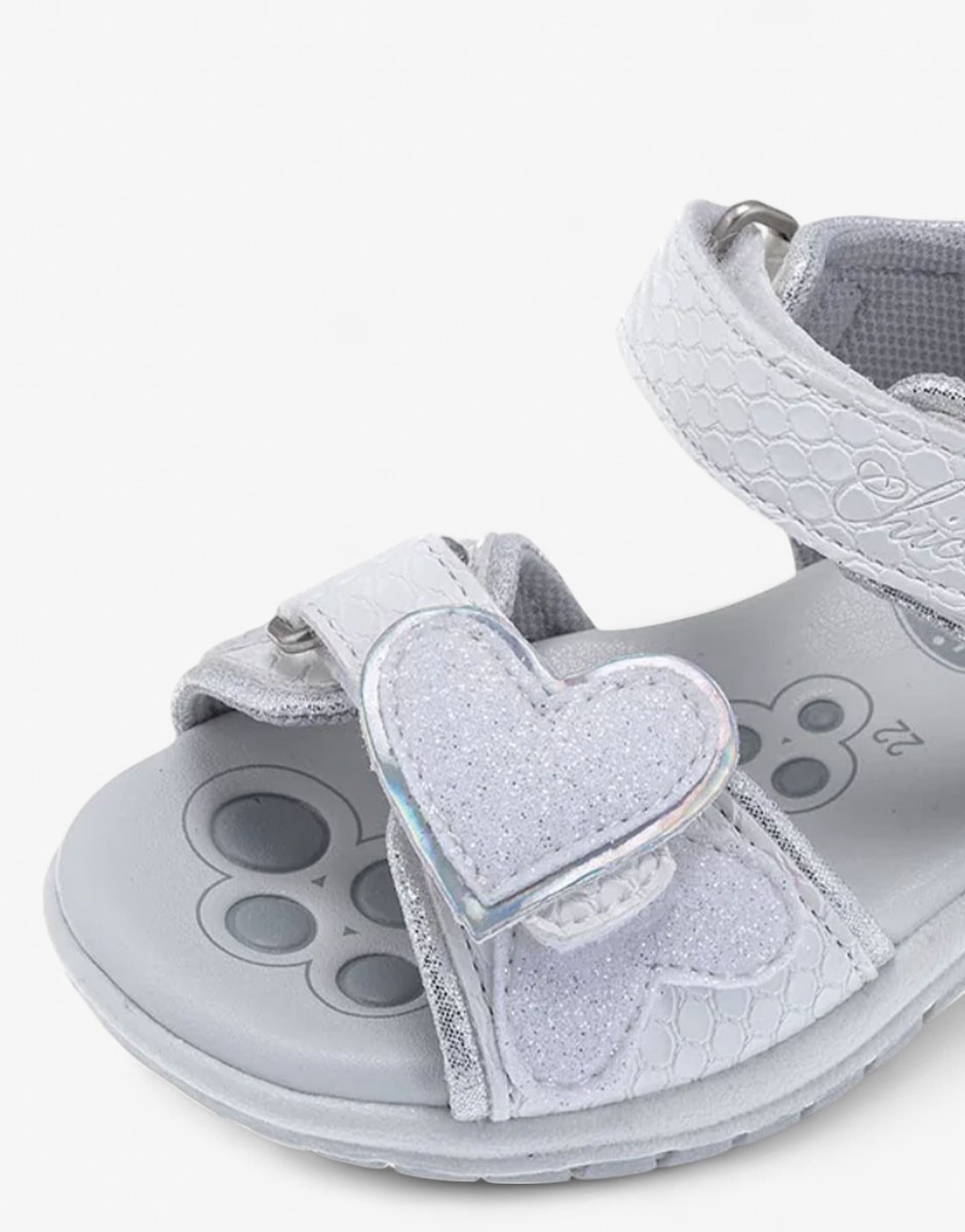 Chicco Girls Sandals White/Silver