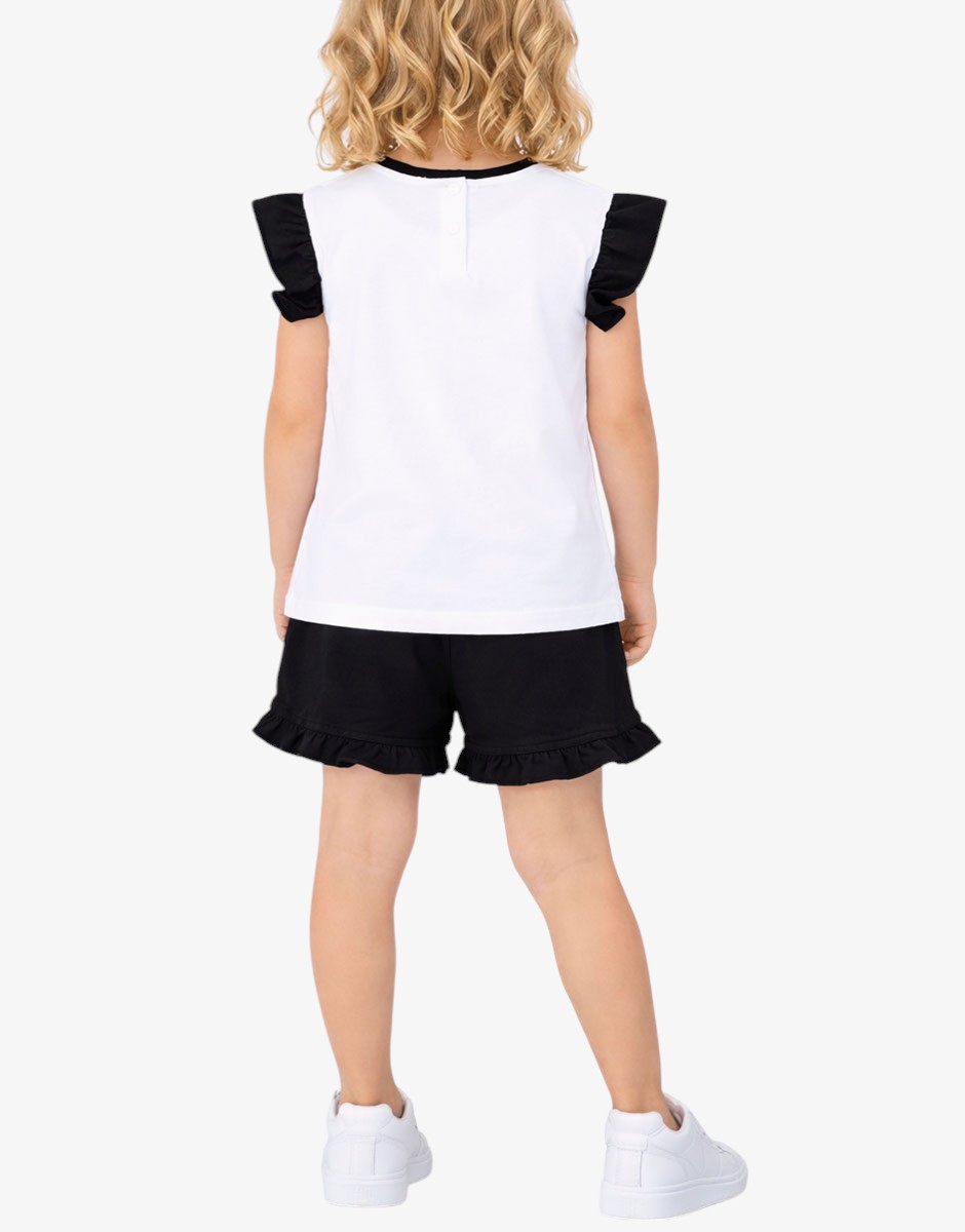 CHICCO Girls Shorts And Tank Top Set White/Black