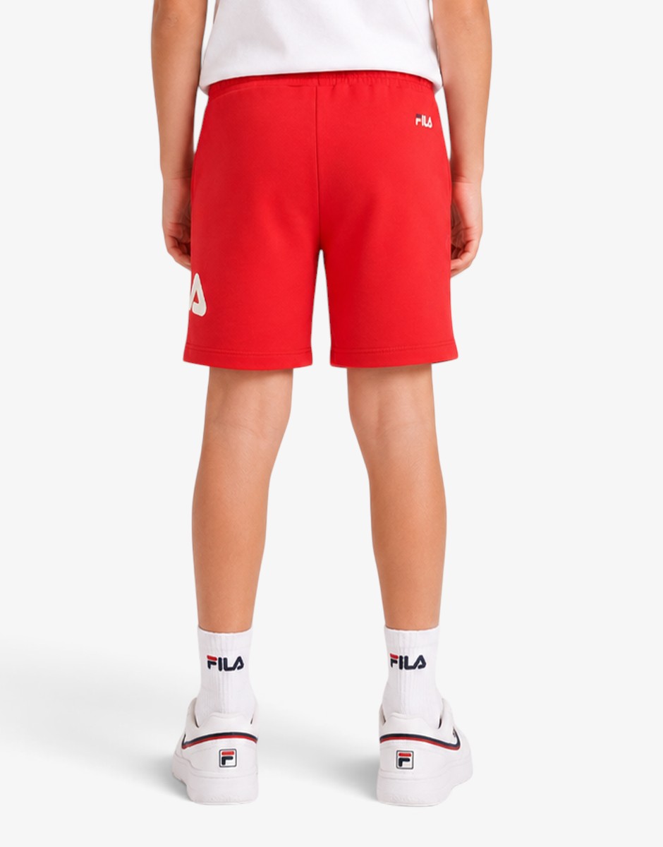 FILA Lobez Graphic Logo Shorts Red