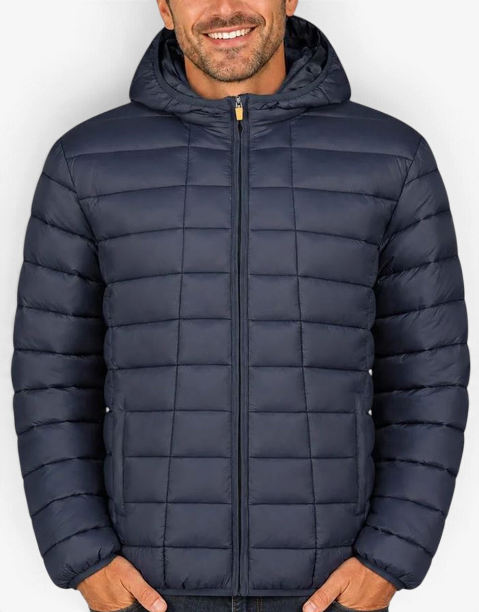 GEOGRAPHICAL NORWAY Aipter Puffer Hoodie Jacket Navy