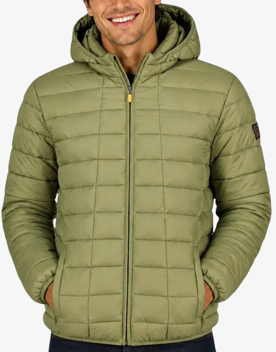 GEOGRAPHICAL NORWAY Aipter Puffer Hoodie Jacket Olive