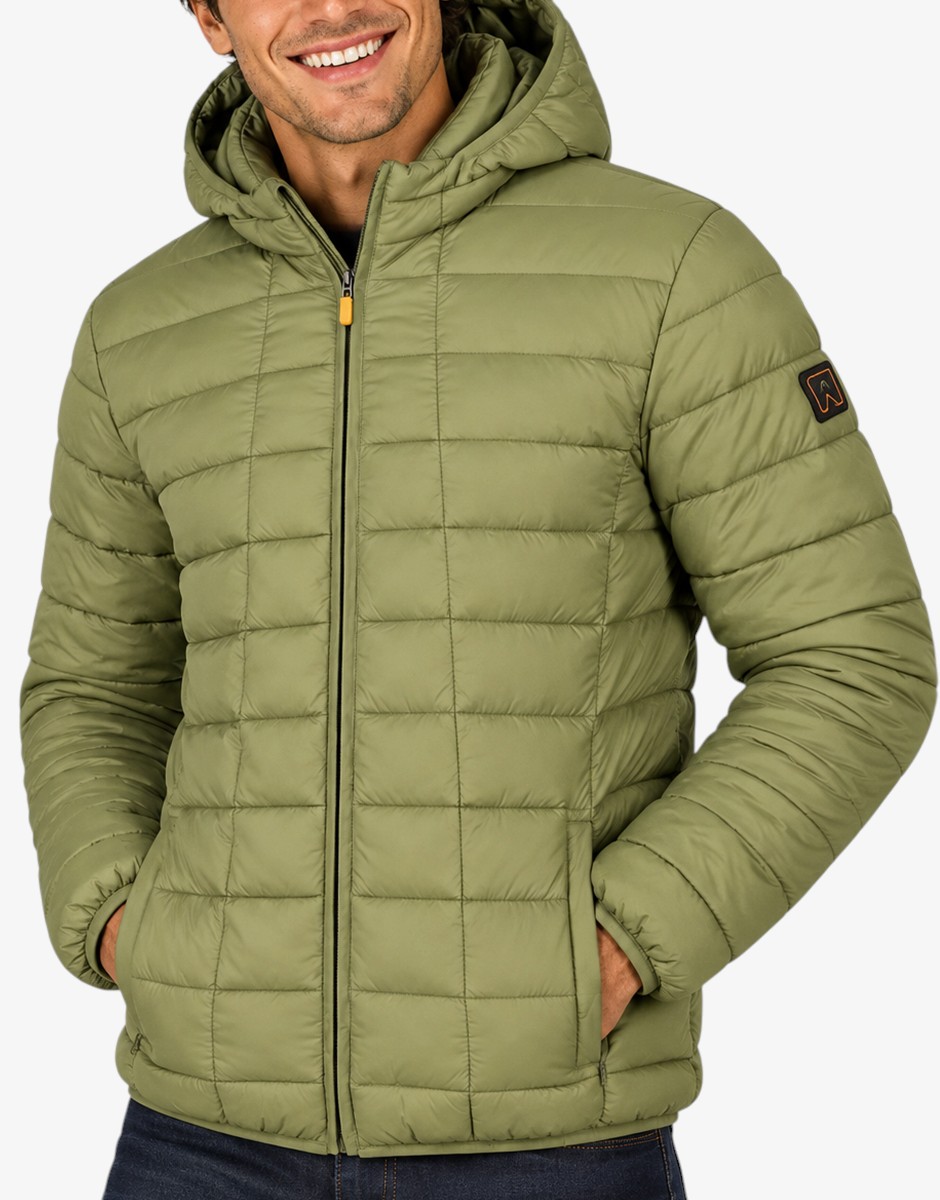 GEOGRAPHICAL NORWAY Aipter Puffer Hoodie Jacket Olive