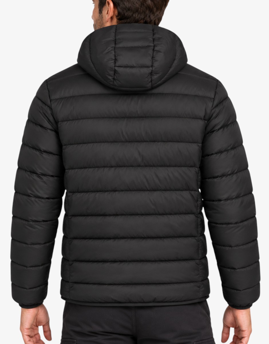 GEOGRAPHICAL NORWAY Amiglobe Puffer Hoodie Jacket Black