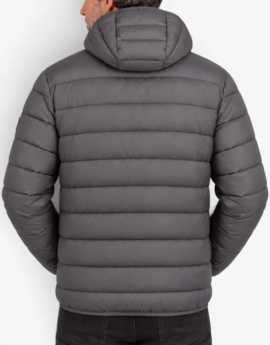 GEOGRAPHICAL NORWAY Amigo Puffer Hoodie Jacket Grey