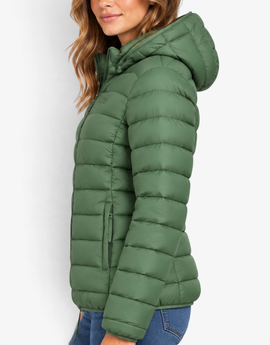 GEOGRAPHICAL NORWAY Atichoko Puffer Hoodie Jacket Green