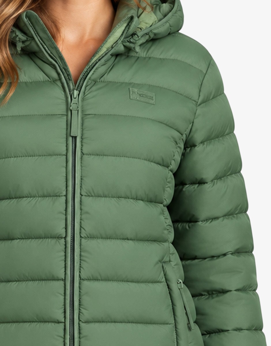 GEOGRAPHICAL NORWAY Atichoko Puffer Hoodie Jacket Green