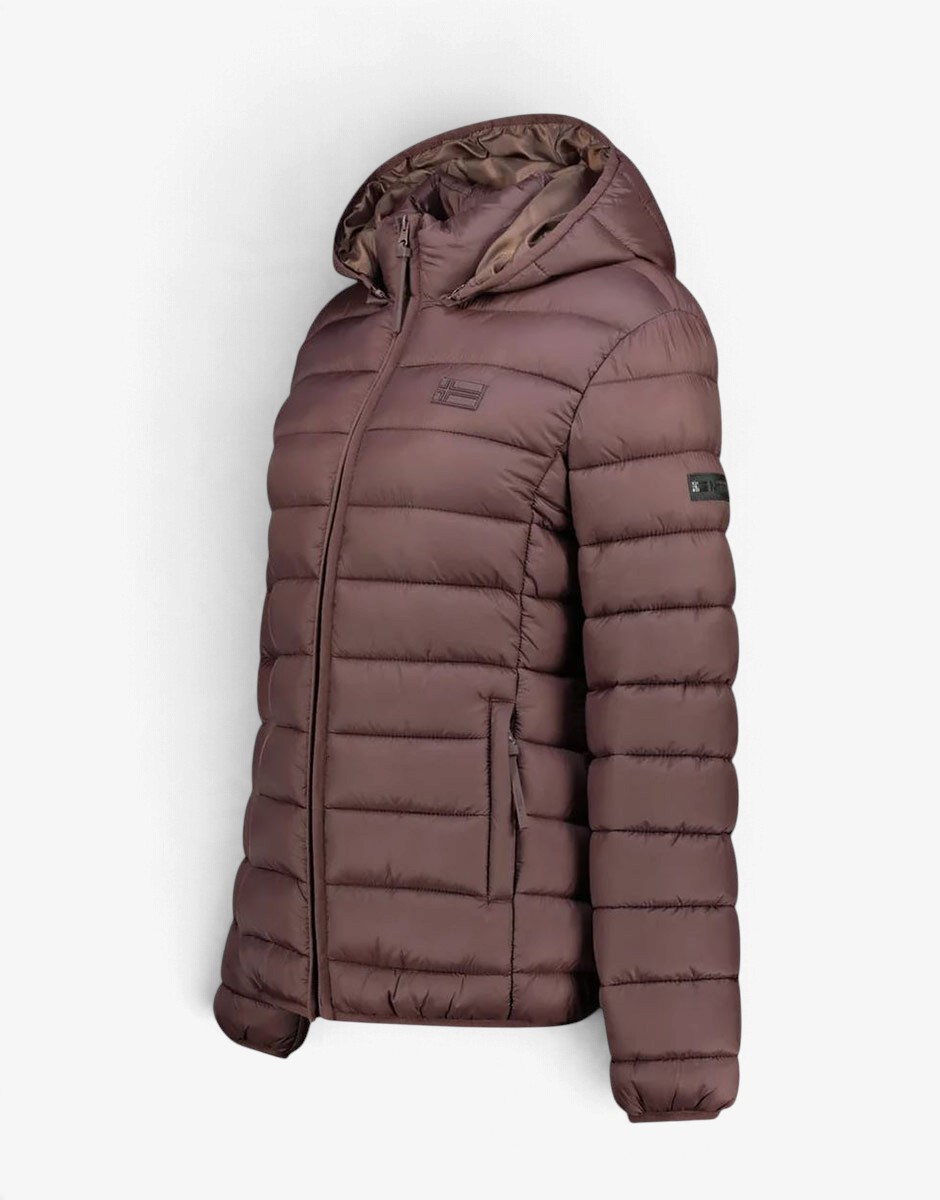 GEOGRAPHICAL NORWAY Atichoko Puffer Hoodie Jacket Brown