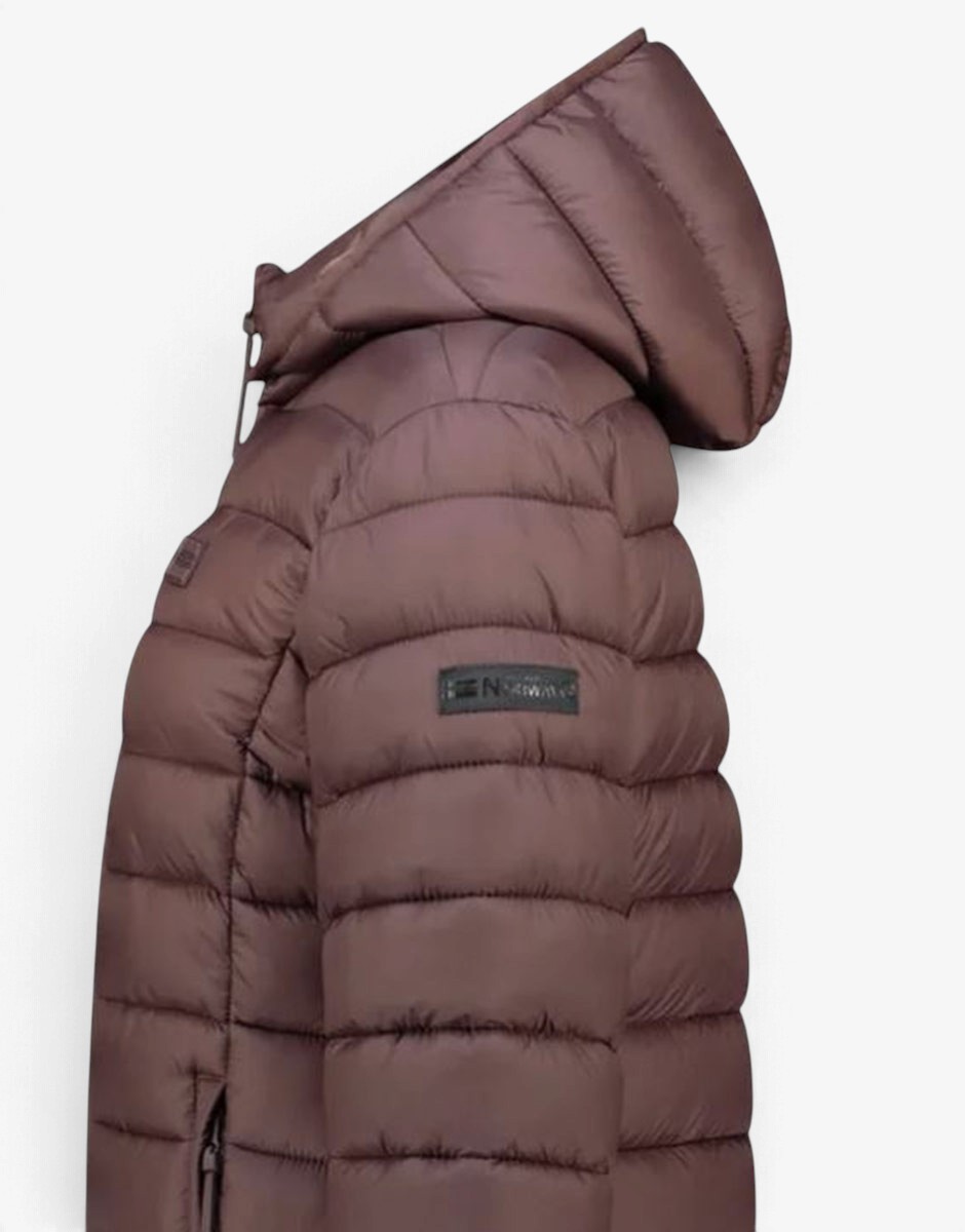 GEOGRAPHICAL NORWAY Atichoko Puffer Hoodie Jacket Brown