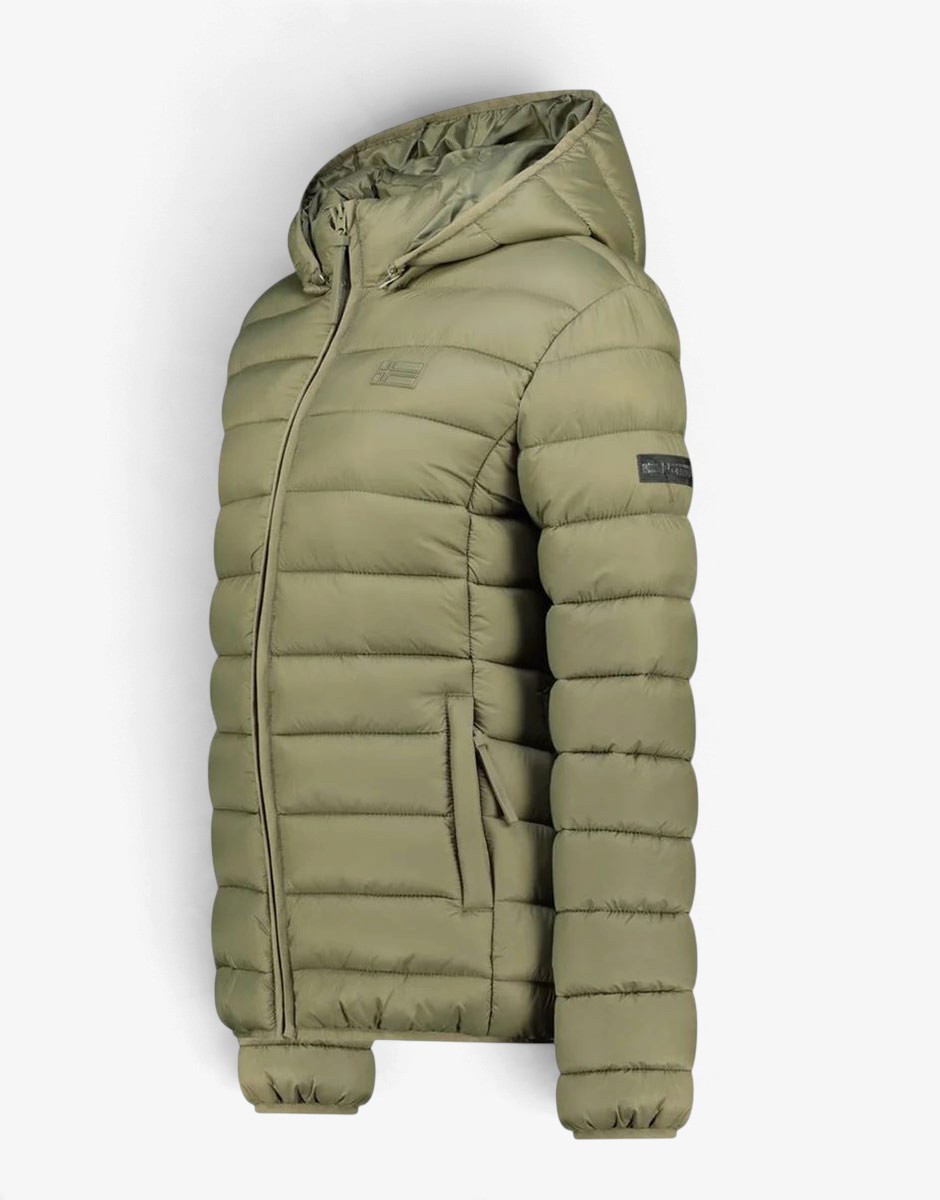 GEOGRAPHICAL NORWAY Atichoko Puffer Hoodie Jacket Olive