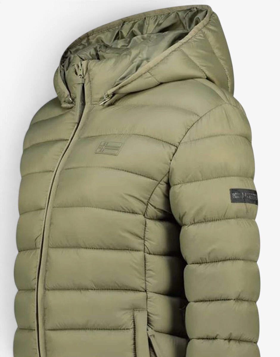 GEOGRAPHICAL NORWAY Atichoko Puffer Hoodie Jacket Olive