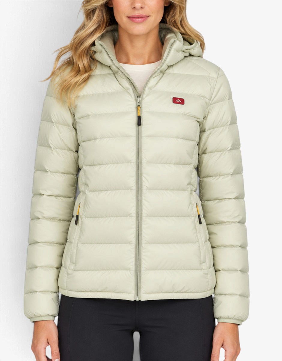 GEOGRAPHICAL NORWAY Atikolor Puffer Hoodie Jacket Sage