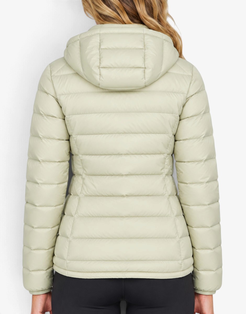 GEOGRAPHICAL NORWAY Atikolor Puffer Hoodie Jacket Sage