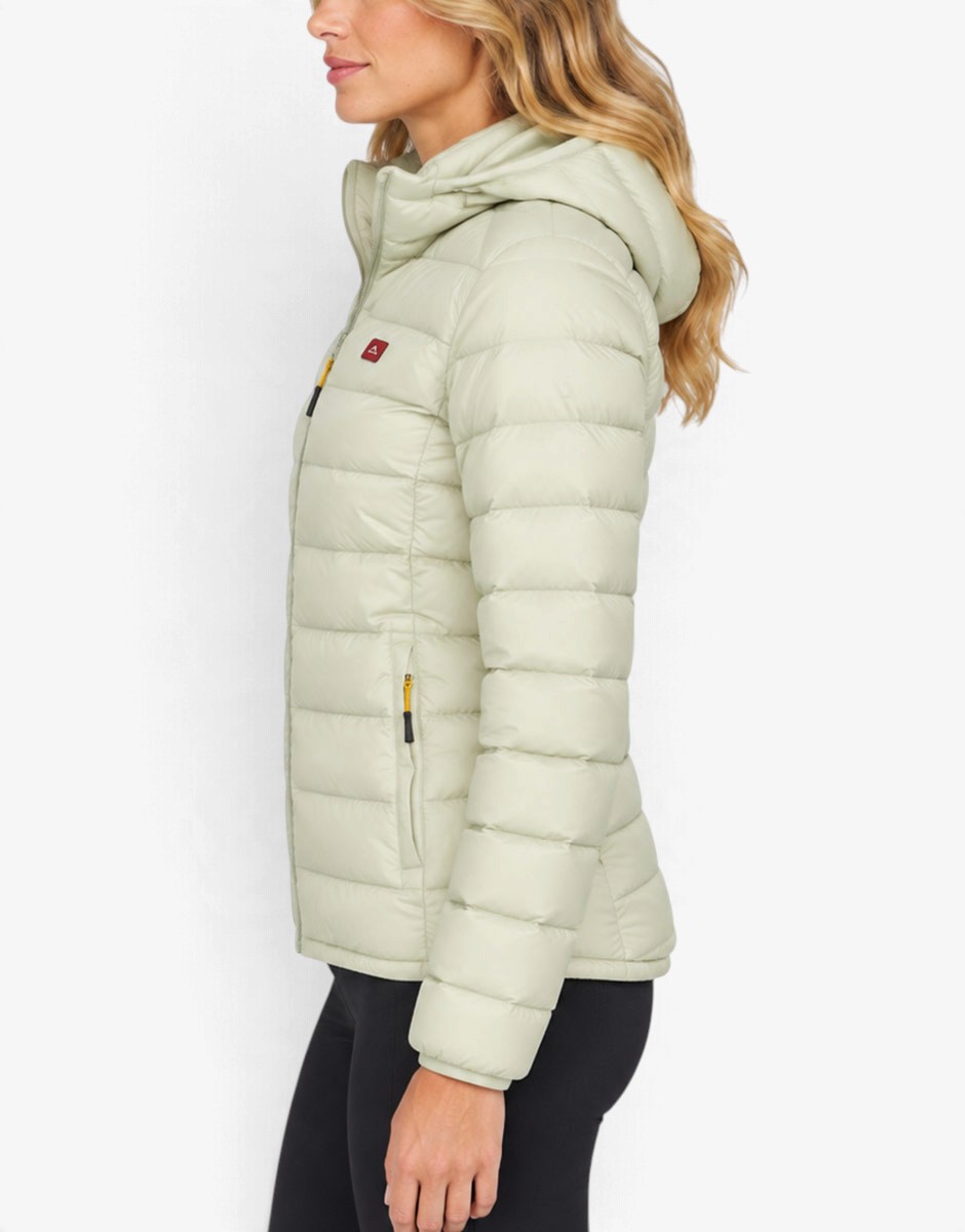 GEOGRAPHICAL NORWAY Atikolor Puffer Hoodie Jacket Sage
