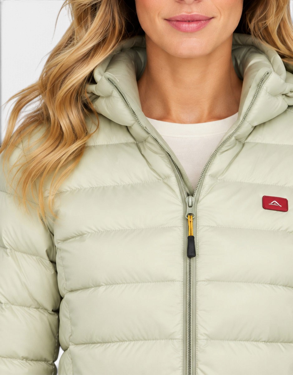 GEOGRAPHICAL NORWAY Atikolor Puffer Hoodie Jacket Sage