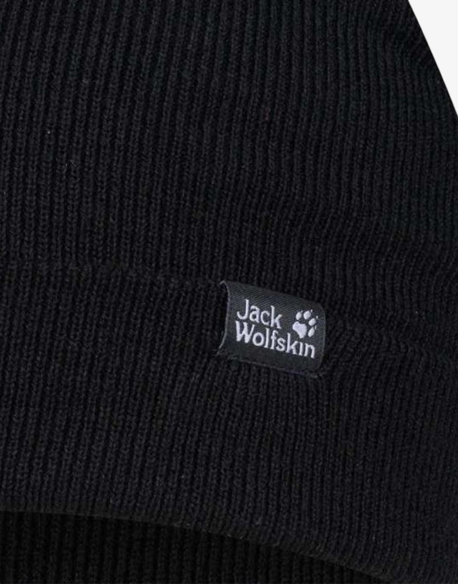 JACK WOLFSKIN Ribbed Beanie Black