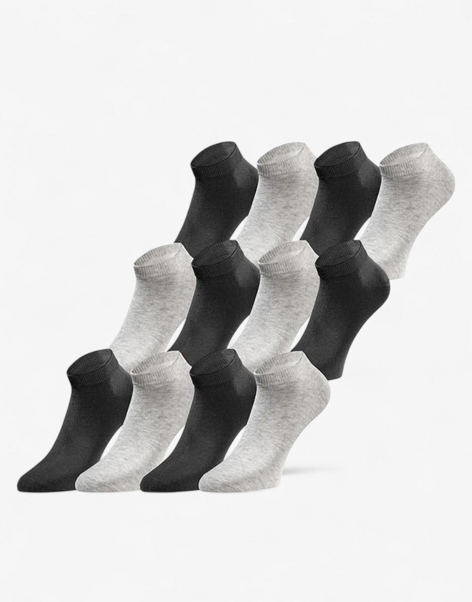 JACK&JONES 6-Packs Short Socks Black/Grey