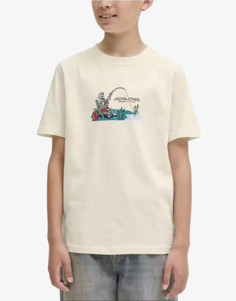 JACK&JONES Jоrskull Nature Tee Ss Crew Neck Sn Jnr White