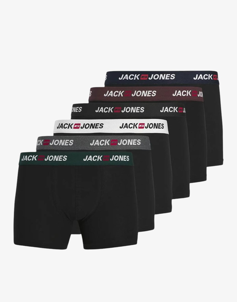 JACK&JONES Jaccorp Logo Boxer Briefs All Black 6 Pack