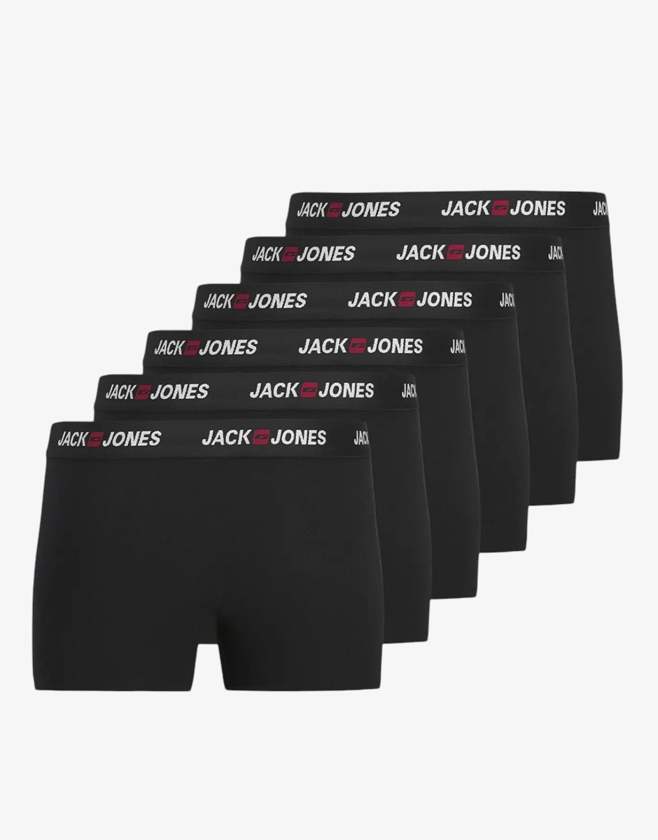 JACK&JONES Jaccorp Logo Boxer Briefs Black 6 Pack
