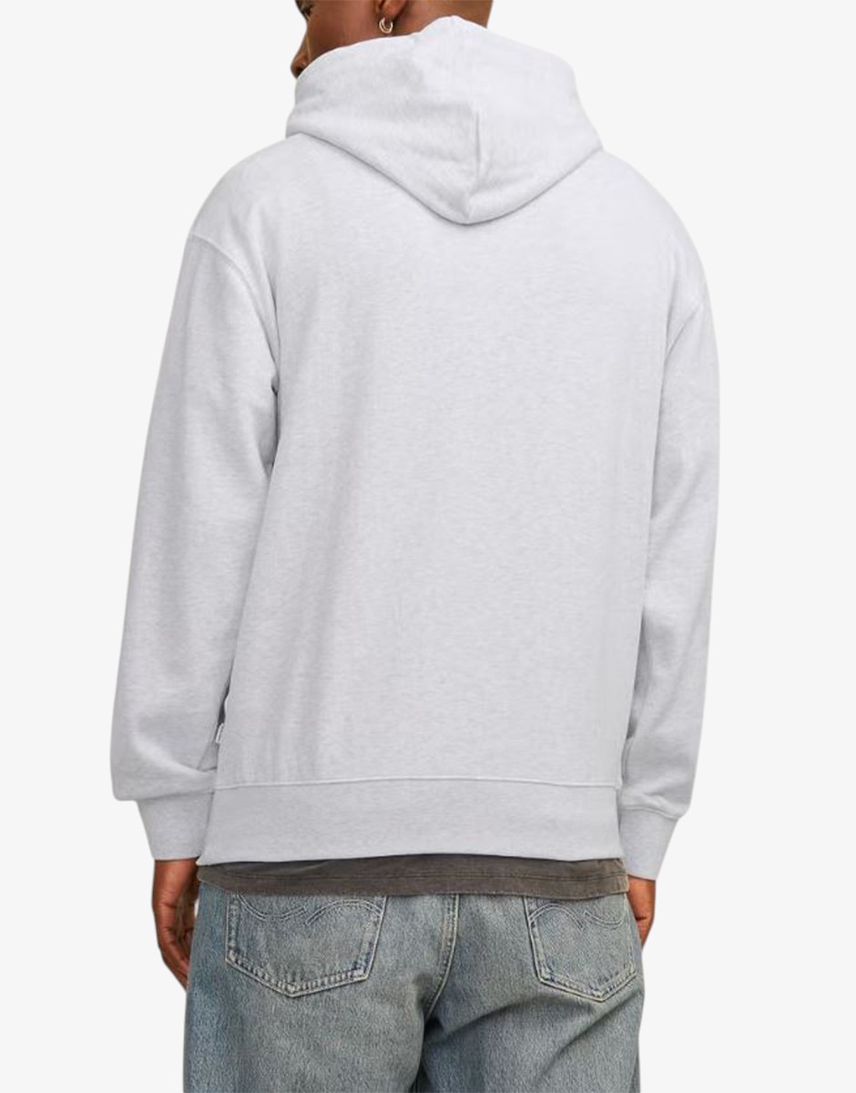 JACK&JONES Jjecharge Sweat Hood Noos White Melange