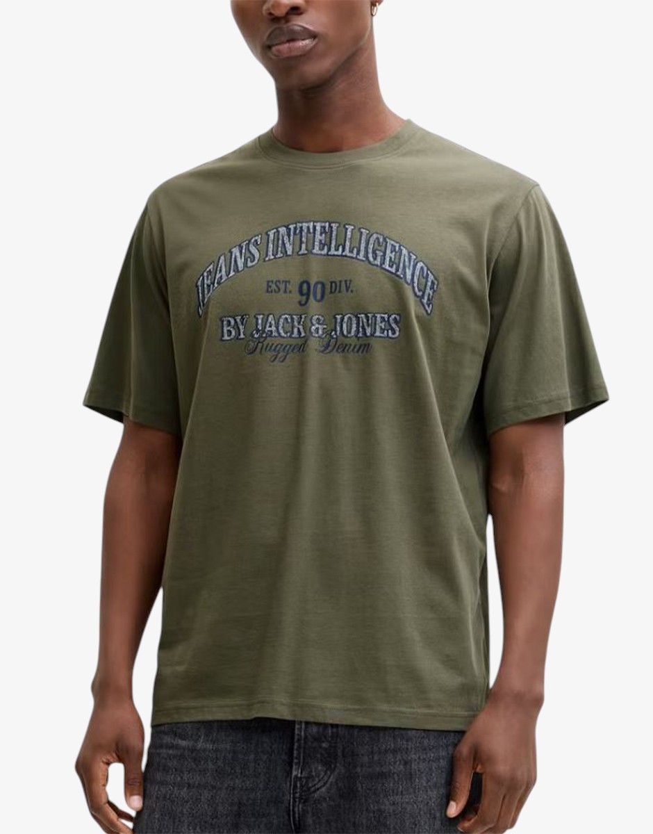 JACK&JONES Jjedenver Grephic Tee Ss O-Neck Sn Dusty Olive