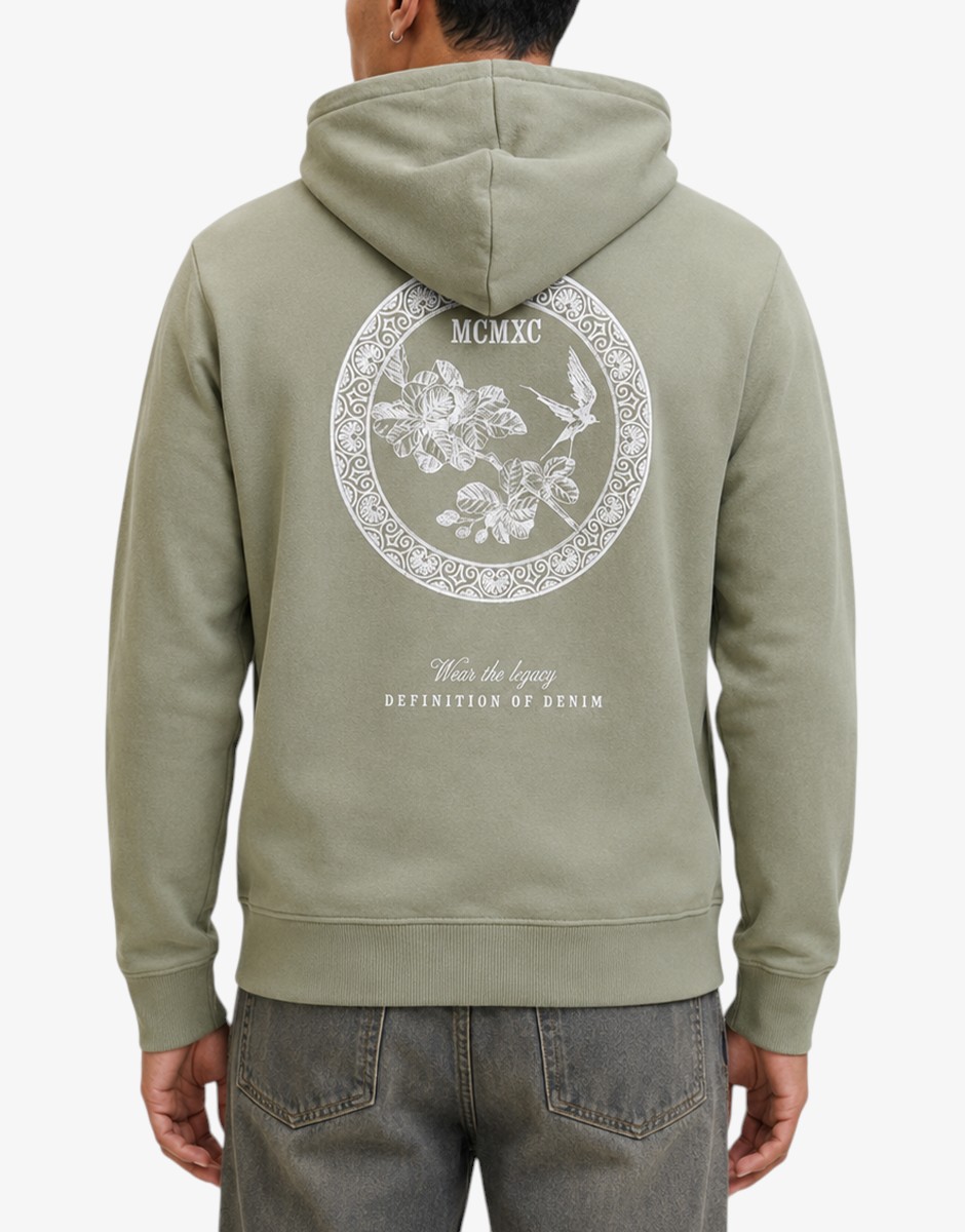 JACK&JONES Jjedetroit Sweat Hood Styd AW25 Gray