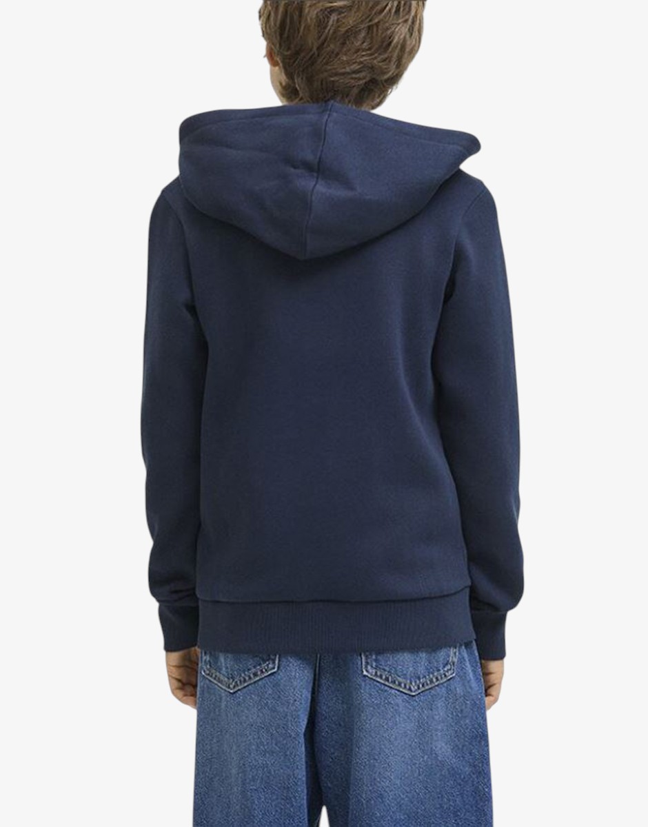 JACK&JONES Jjelogo Sweat Ziphood 2Col Noos JNR Navy