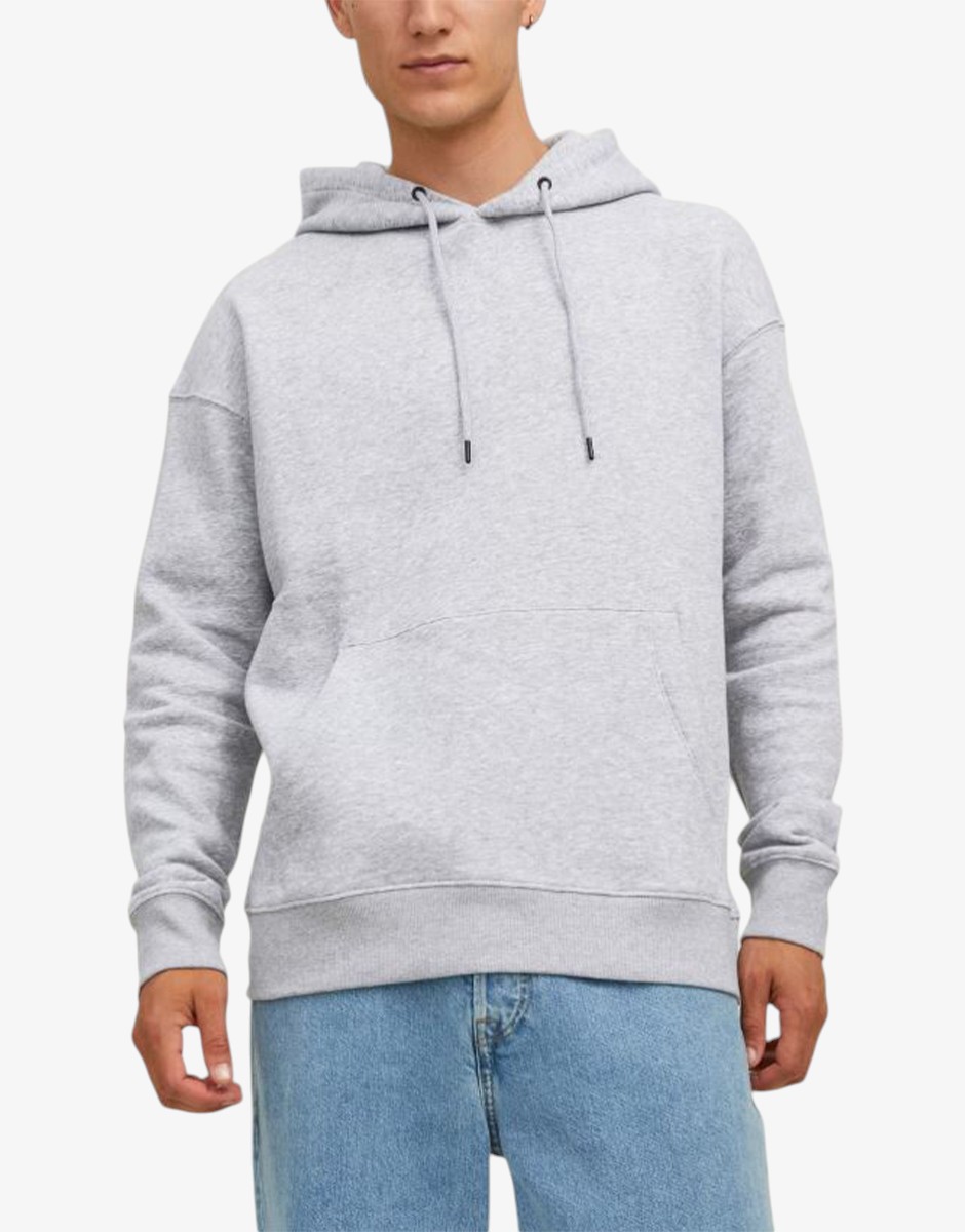 JACK&JONES Jjester Basic Sweat Hood Noos Light Grey Melange